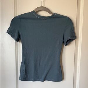 SKIMS Slate Blue Short Sleeve Tee